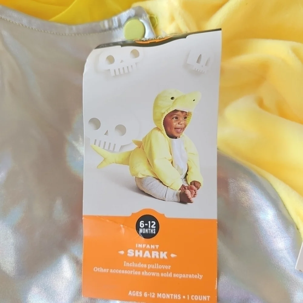 Baby Shark Yellow Plush Infant Pullover Costume NEW
